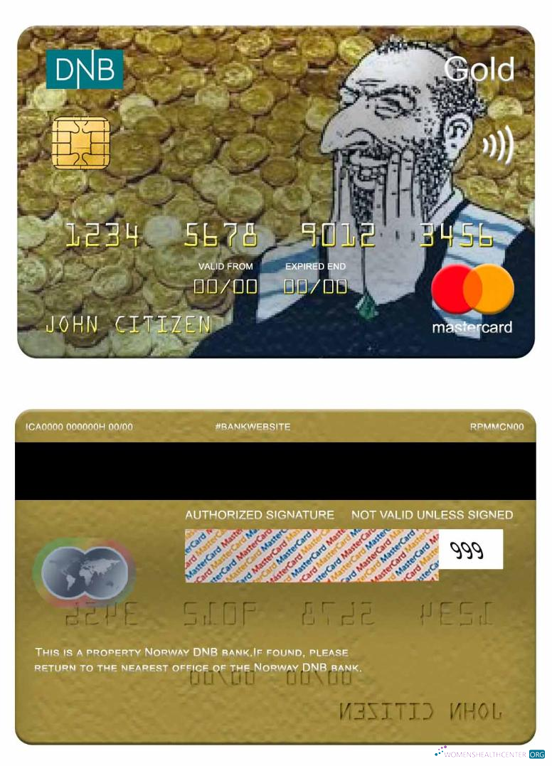 Download Norway DNB bank mastercard gold Photoshop template